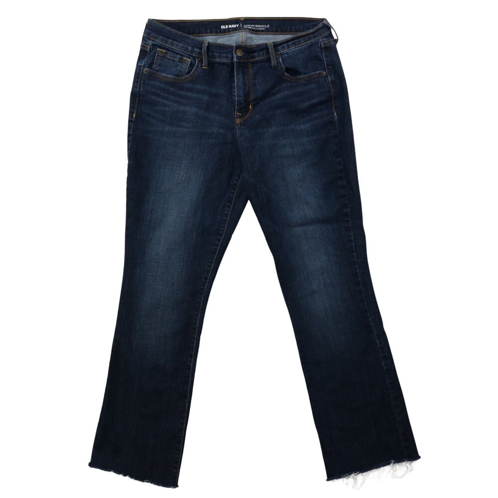 Old Navy Curvy Profile Mid Rise Jeans Raw Hem